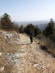 salendo sulla sterra si apre il panorama verso la bassa