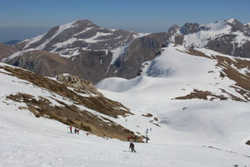 discesa e vista verso Monte Mondolè