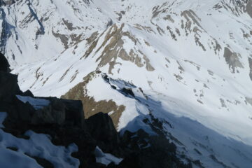 la cresta dalle ultime roccette