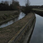Navillotto di Saluggia e Roggia Lamporasso alla Colombara. La Via Francigena corre sull’adiacente sterrata