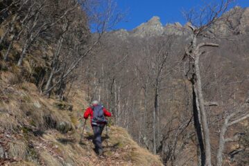 In vista della parte ripida sotto Monaviel