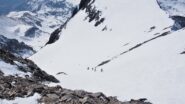 Il pendio dal deposito sci