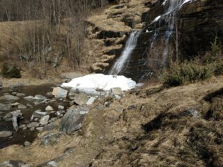 Cascata a fianco della partenza.
