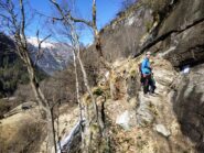 Partenza ferrata, primo tratto.
