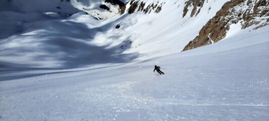 Splendida neve in alto verso il Garibaldi