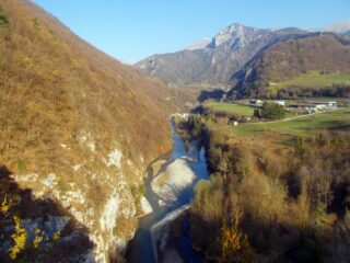 il torrente Maira e il Monte Rubio