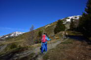 Salendo sul sentiero per il rifugio Fallere