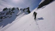 Arrivo al colle, e la cresta non facile per la vetta