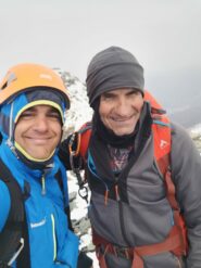 con Alberto in cima all'Orsiera..