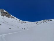 Il pendio con le rocce affioranti