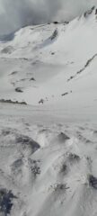 Sulla prima rampa con Campo Imperatore in basso