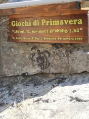 La nuova targa all'inizio della via