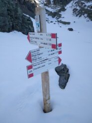 Ultima palina che si incontra a 2600m circa.