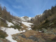 nel vallone, con la Testa di Barasson sullo sfondo
