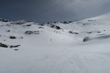 in discesa sotto il Col des Fontaines