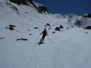 Silvia sul firn verso la Niculin.