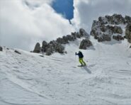 Giorgio in partenza dalla selletta.