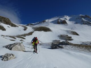 Salendo alla Sella dell'Aquila.