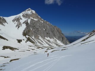 Verso la parete finale della discesa.