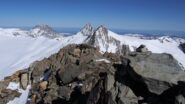 dalla vetta verso i due Fiescherhorn