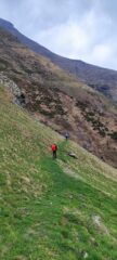 In discesa sul sentiero di rientro