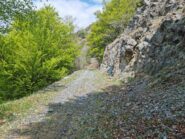 Strada sterrata prima della fontana chapé