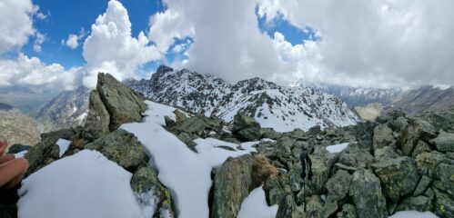 punto di arrivo relativamente pulito da neve