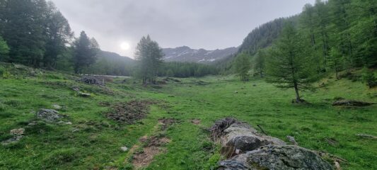 Pra Damont, la nostra meta sullo sfondo