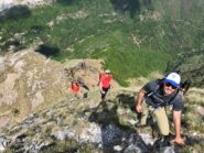 il ripido tratto di salita terminale per la Bagola Bianca