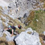 Sulla cordina... (in realtà un cavo metallico)