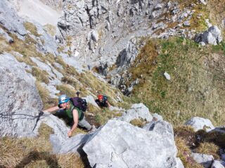 Sulla cordina... (in realtà un cavo metallico)