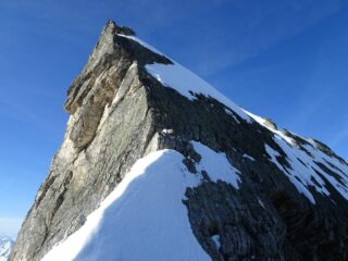il salto iniziale della cresta nord saggiamente evitato