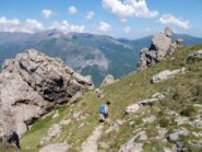 discesa sul versante sud 