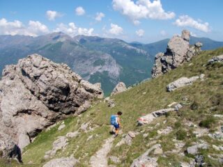 discesa sul versante sud 