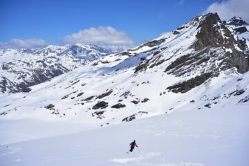 Discesa in neve vergine