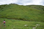 Scendendo alla sella Pian della Speranza con il monte Croce dei Fò sulla destra