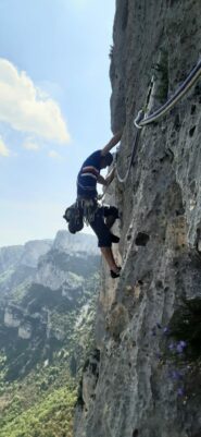 Io sull'inizio del 6c+