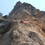 Io sul primo tiro del pilier des Ecureuils