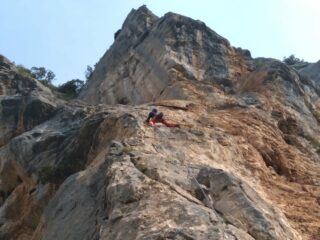 Io sul primo tiro del pilier des Ecureuils