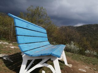 dalla panchina vista poco incoraggiante verso la Croce dell'Ubacco