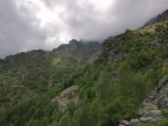 La cresta vista dal sentiero di discesa