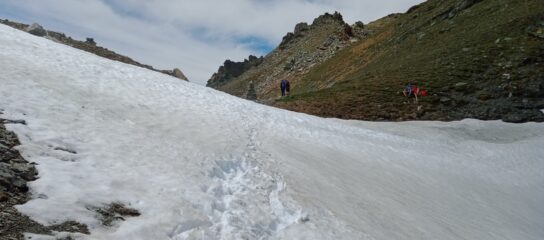 Nevaietto al Col di Nana ben tracciato