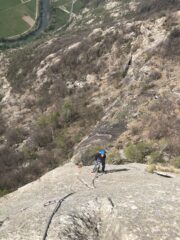 Sblotz che mi assicura appena oltre la fessura di L4.