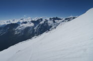 comoda salita nella parte alta su neve appena smollata