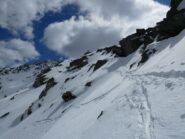 L'uscita della seconda salita alle rocce centrali.