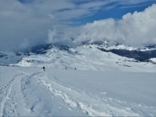 Arrivo a Plateau Rosa.