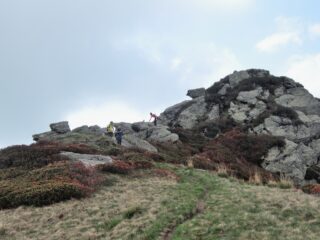 Passaggio esposto dopo la Colma di Belmello