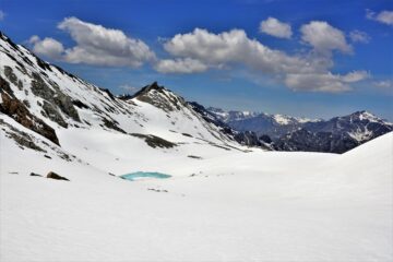 lago, nuvole e Punta Almiane