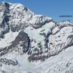 In verde la normale, in rosso il canale