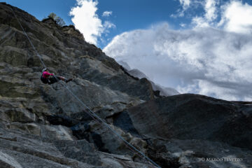 La seconda calata con vista cascata